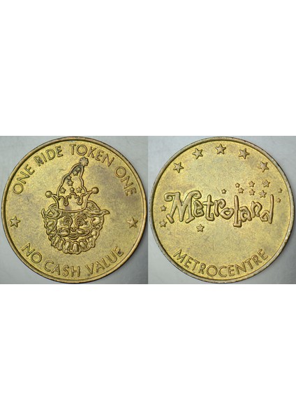Birleşik Krallık 1988-2008 Metroland Oyun Parkı Jeton 27 mm
