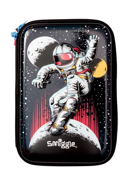 Üç Katlı Orjinal Astronot ve Dinazor Kabartmalı Hardtop Kalem Kutusu