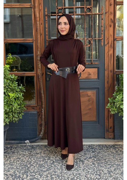 Elbise 10002521311011 Kahve