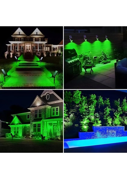 LED Spot Yeşil Solar Lamba Bahçe Aydınlatması Güneş Enerjili Sensörlü 18W Işık Duvar Çim Armatürü indirimleri