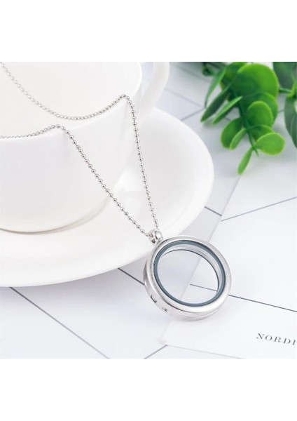 Kapaklı Içi Açılabilir Cam Mıknatıslı Dilek Kolye