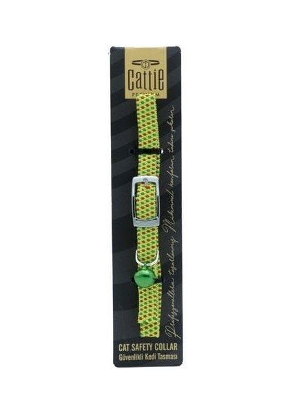 Cattie Lastikli Kedi Boyun Tasması Sarı 1X20-30 cm