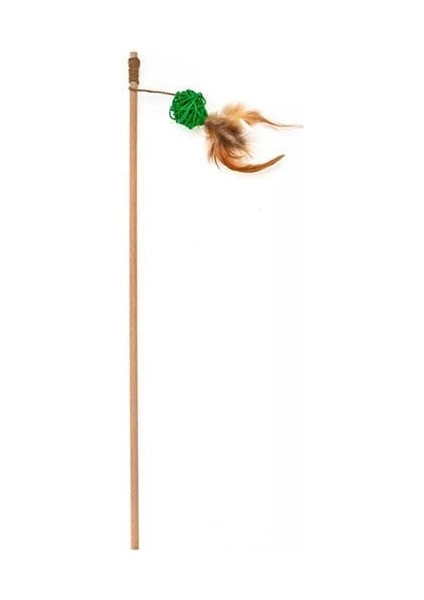Aquael Ecomfy Toy Gaia Rod Rattan Tüylü Kedi Oltası Oyuncağı 50 cm