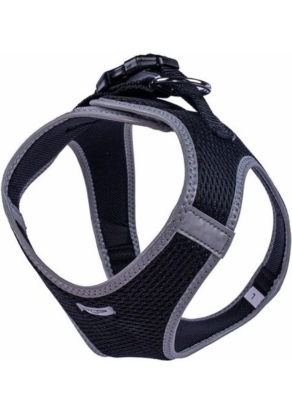 Doggie Havalı Dokuma Reflektör Küçük Irk Köpek Göğüs Tasması Large Siyah 42-48 cm fırsatları
