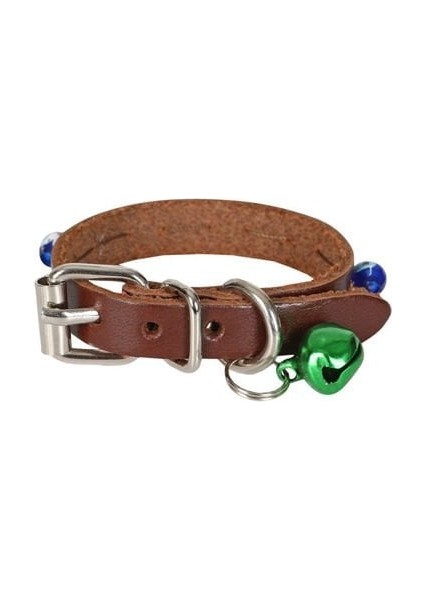 Cattie Boncuklu Deri Küçük Irk Köpek ve Kedi Boyun Tasması Xsmall Kahverengi 1X12-16 cm fiyatları