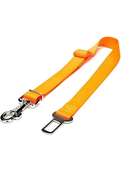 Doggie Dokuma Emniyet Kemerli Köpek Gezdirme Tasma Aparatı Medium Turuncu 2.5X50-80 cm