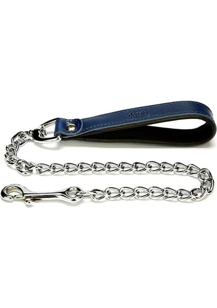 Doggie Comfort Deri Zincirli Köpek Gezdirme Tasması Medium Mavi 4.5X80 cm fiyatları
