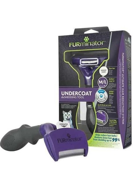 Furminator Kısa Tüylü Kedi Tüy Tarağı Large fiyatları