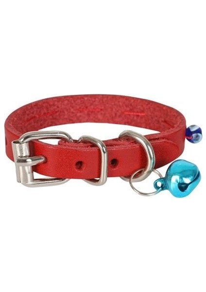Cattie Boncuklu Deri Küçük Irk Köpek ve Kedi Boyun Tasması Xsmall Kırmızı 1X12-16 cm modelleri