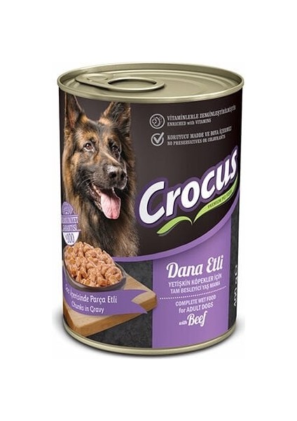 Crocus Dana Etli Köpek Yaş Maması 400 gr fiyatları
