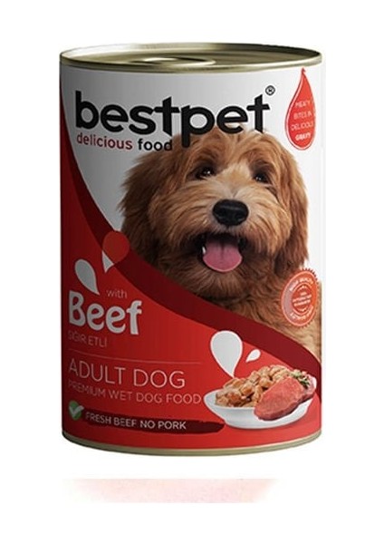 Bestpet Sığır Etli Jöleli Yetişkin Köpek Konservesi 400 gr fiyatları