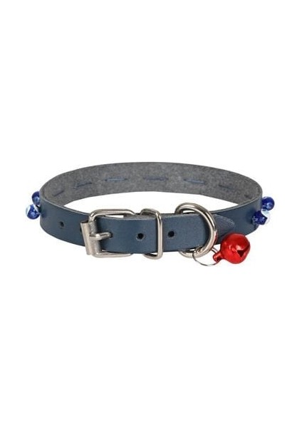 Cattie Boncuklu Deri Küçük Irk Köpek ve Kedi Boyun Tasması Large Royal Mavi 1.2X23-27 cm fiyatları