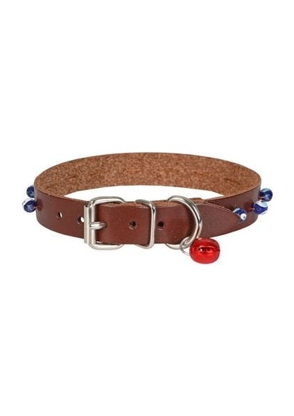 Cattie Boncuklu Deri Küçük Irk Köpek ve Kedi Boyun Tasması Xlarge Kahverengi 1.5X26-30 cm fiyatları