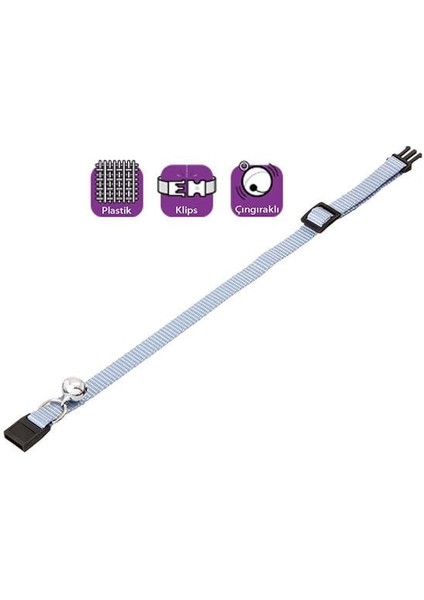 Karlie Çıngıraklı Kedi Boyun Tasması Mavi 15 mm 20-30 cm fiyatları