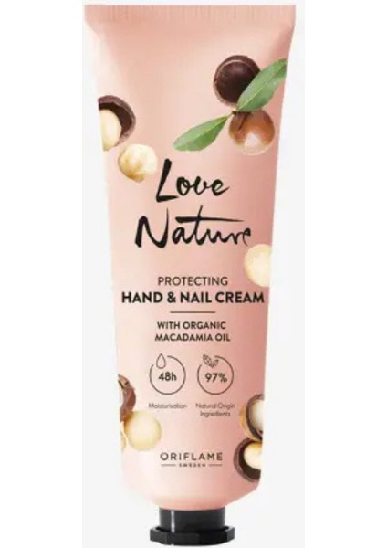 Love Nature Organik Makademya Yağı Içeren Koruyucu El & Tırnak Kremi 75 ml 41335