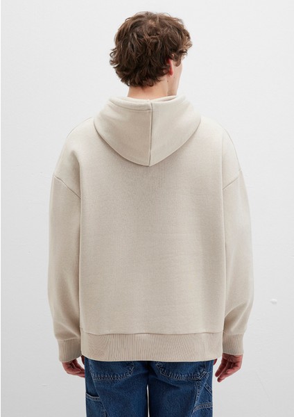 Mavi Logo Baskılı Kapüşonlu Bej Sweatshirt 067149-70004 indirimleri