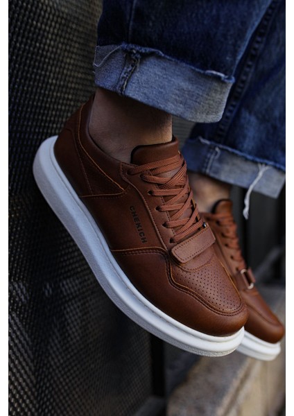 Flatline Premium Erkek Sneakers Taba fırsatları
