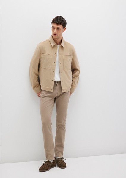 Marcus Mavi Black Bej Gabardin Pantolon 0035190689