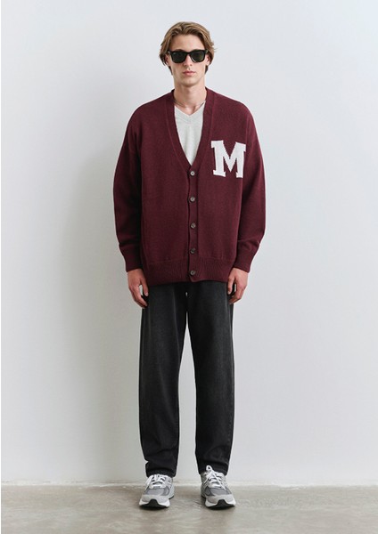 M Baskılı Bordo Hırka 0710288-70414 indirimleri