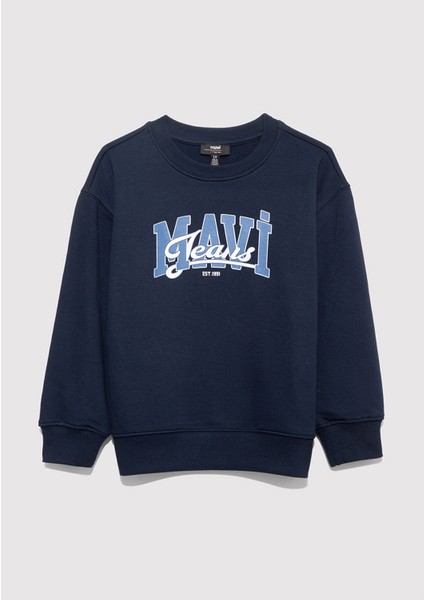 Mavi Jeans Baskılı Lacivert Sweatshirt 6S10136-70490 modelleri