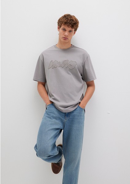 Mvjns Patch Detaylı Gri Tişört 0612915-70076 fiyatları