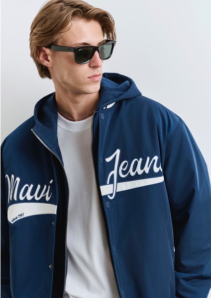 Mavi Jeans Baskılı Lacivert Kolej Ceket 0110624-89353