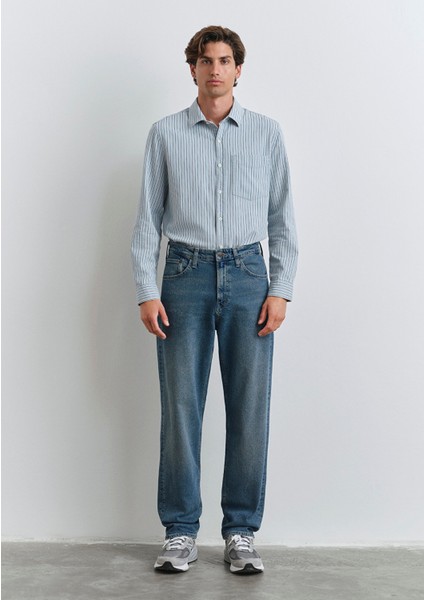 Toronto Street Puslu Indigo Mavisi Jean Pantolon 0010289-90625 fırsatları