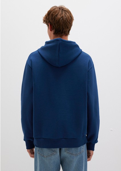 M Logo Baskılı Kapüşonlu Lacivert Sweatshirt 0S10106-89353 indirimleri