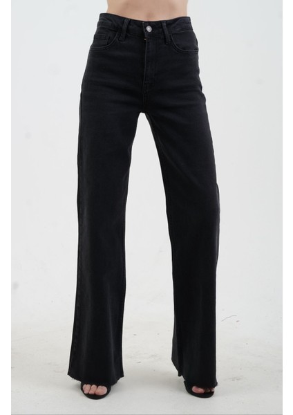 Füme Geniş Paça Denim Pantolon fiyatları