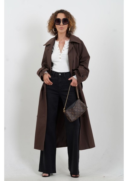 Füme Geniş Paça Denim Pantolon indirimleri