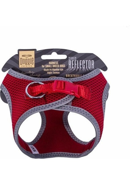 Doggie Havalı Dokuma Reflektör Küçük Irk Köpek Göğüs Tasması Xxsmall Kırmızı 26-30 cm fiyatları