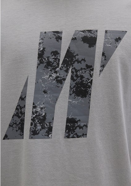 Mavi Pro Logo Baskılı Gri Tişört 0613083-82577