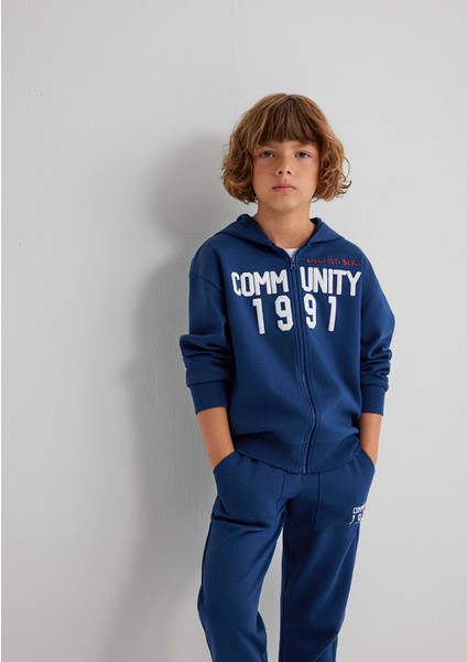 Fermuarlı Lacivert Sweatshirt 6S10119-70721