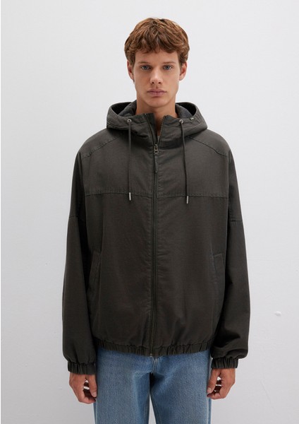 Kapüşonlu Haki Ceket 0110398-86764 modelleri