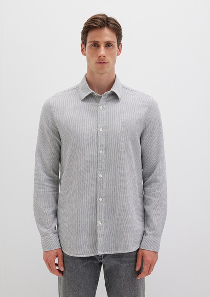 Çizgili Yeşil Gömlek 0211653-90861 fırsatları