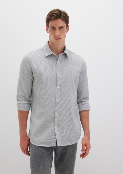 Çizgili Yeşil Gömlek 0211653-90861 modelleri