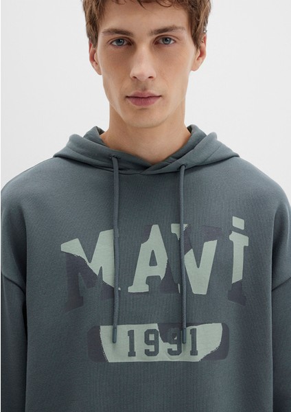 Mavi Baskılı Yeşil Sweatshirt 0S10301-71598