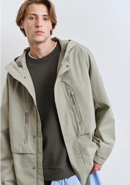 Kapüşonlu Yeşil Ceket 0110551-71484 fiyatları