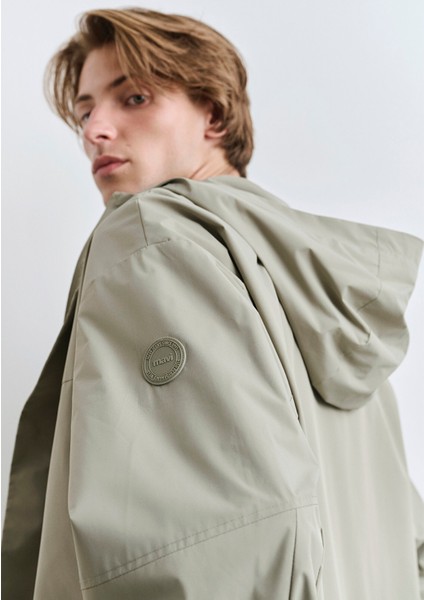 Kapüşonlu Yeşil Ceket 0110551-71484