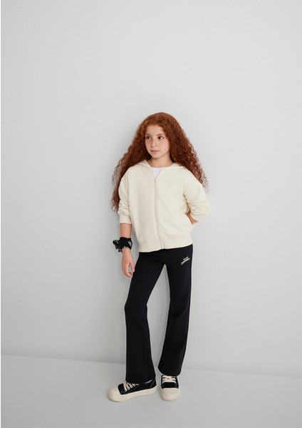 Ispanyol Paça Siyah Eşofman Altı 7010035-900