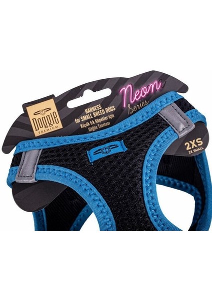 Doggie Havalı Dokuma Neon Küçük Irk Köpek Göğüs Tasması Xxsmall Mavi 26-30 cm modelleri