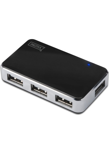 Digitus USB 2.0 4 Port Hub, 4 x USB A Dişi, 1 x USB B Mini Dişi, Güç Adaptörlü, Plastik