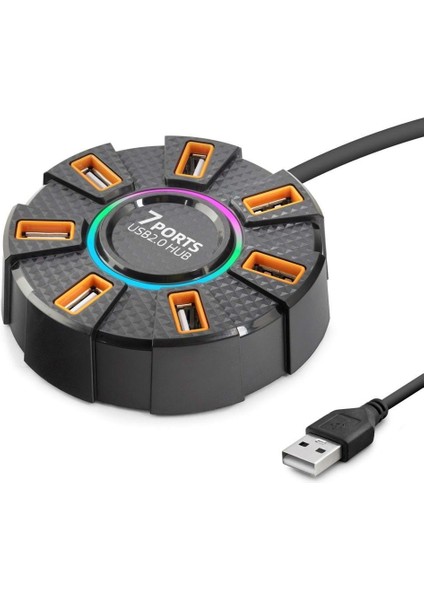 USB Hub 7*usb 1.2m Siyah HDX7035
