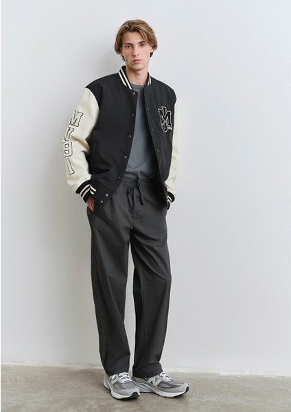 Dikiş Detaylı Antrasit Pantolon 0010477-80106