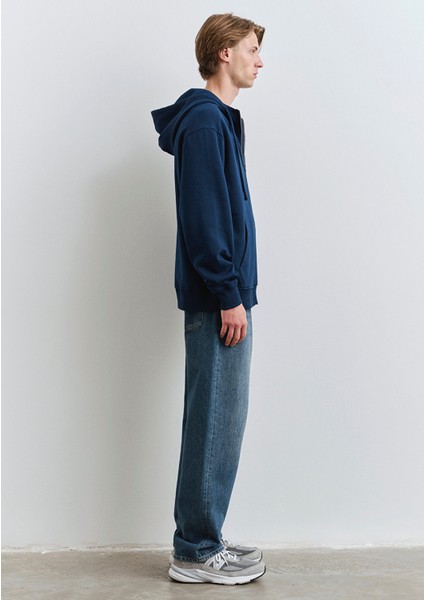 Fermuarlı Kapüşonlu Lacivert Sweatshirt 0S10392-89353 fırsatları