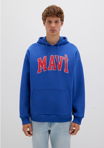 Mavi Logo Baskılı Kapüşonlu Mavi Sweatshirt 067149-70907 modelleri
