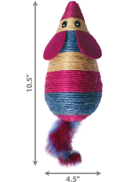 Kong Catnipli Wrangler Fare Peluş Kedi Oyuncağı 40 cm