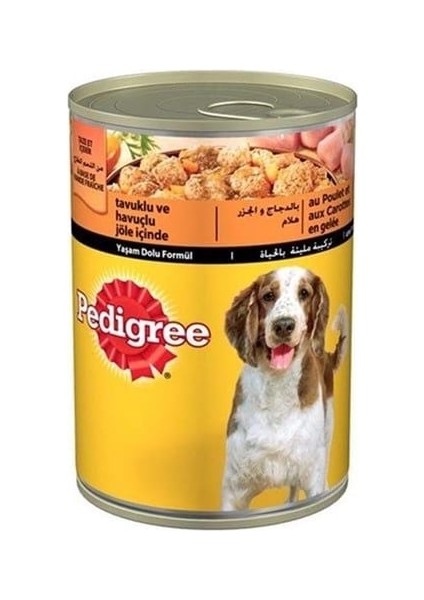 Pedigree Tavuklu ve Havuçlu Yetişkin Konserve Köpek Maması 400 gr