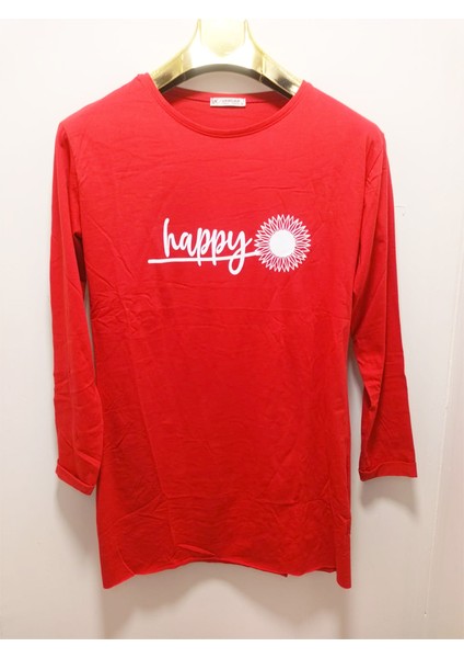 Baskılı Bisiklet Yaka Tunik