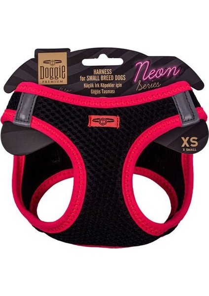 Doggie Havalı Dokuma Neon Küçük Irk Köpek Göğüs Tasması Xsmall Pembe 30-34 cm